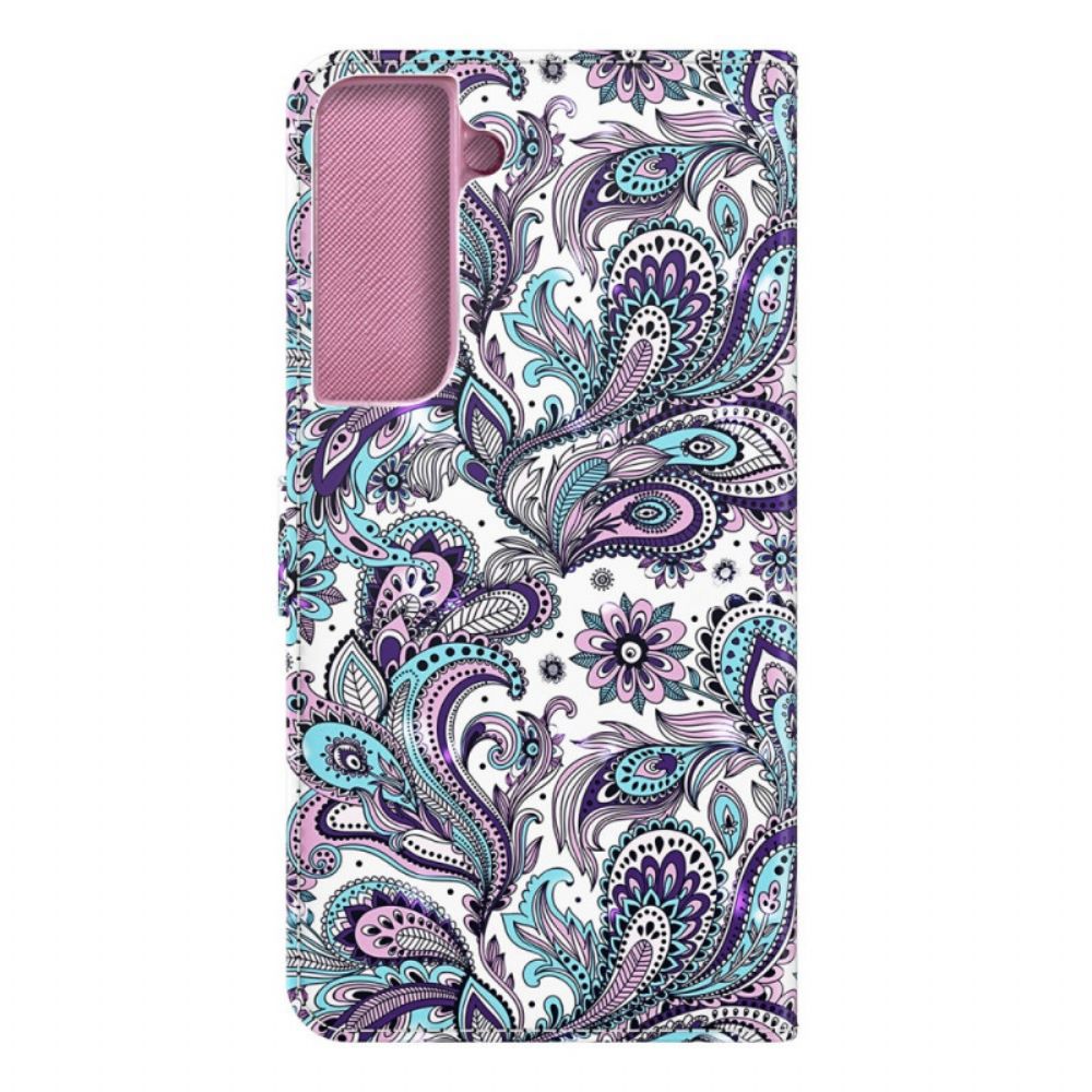Flip Case Für Samsung Galaxy S22 Plus 5G Blumenmuster