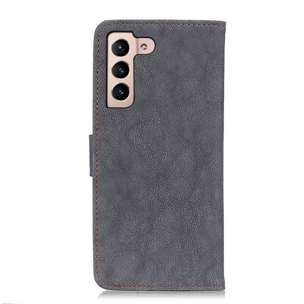 Flip Case Für Samsung Galaxy S22 Plus 5G Khazneh Retro Spaltleder