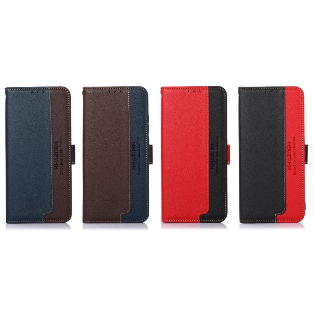 Flip Case Für Samsung Galaxy S22 Plus 5G Liche Style Rfid Khazneh