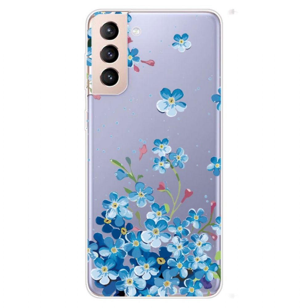 Handyhülle Für Samsung Galaxy S22 Plus 5G Blaue Blumen