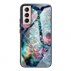 Handyhülle Für Samsung Galaxy S22 Plus 5G Mandala Aus Gehärtetem Glas