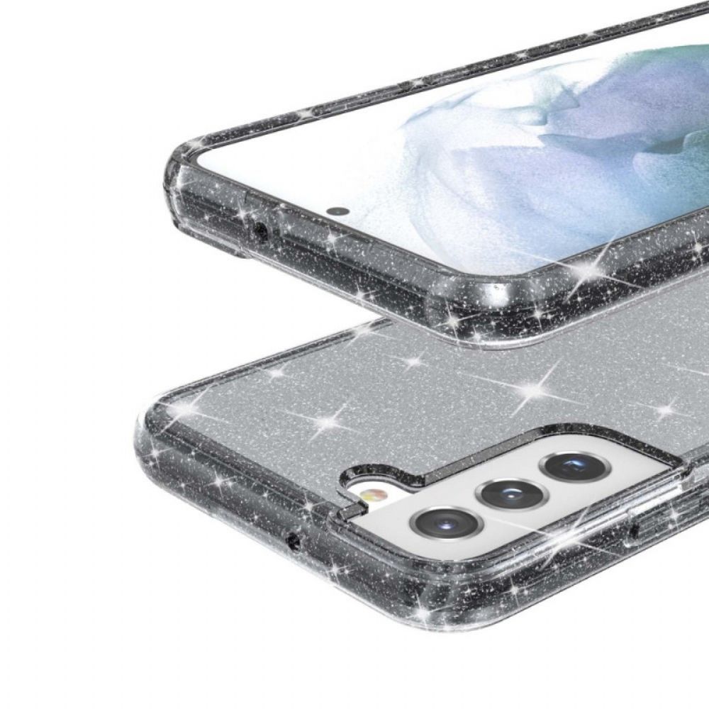 Handyhülle Für Samsung Galaxy S22 Plus 5G Transparente Pailletten