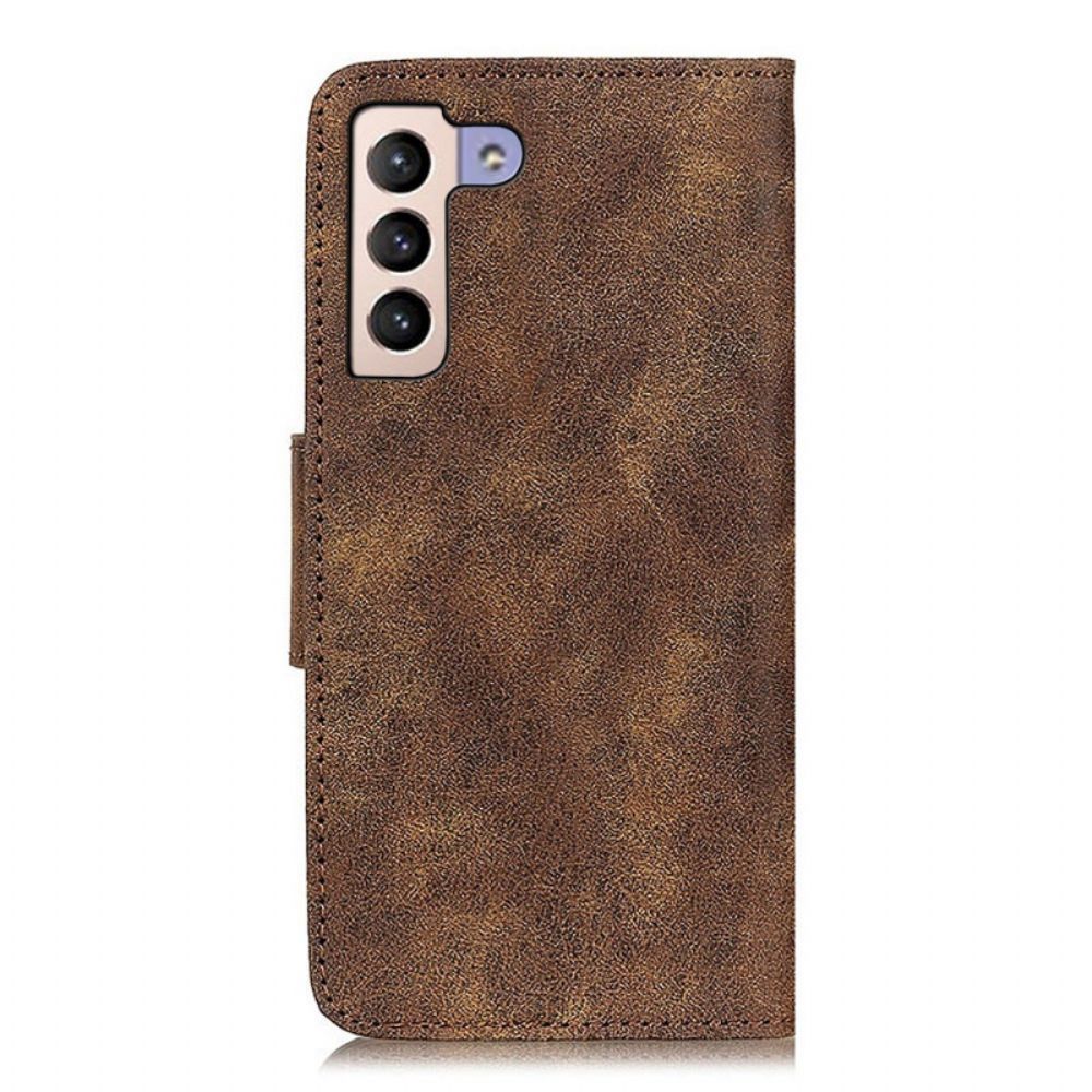 Lederhüllen Für Samsung Galaxy S22 Plus 5G Vintage Spaltleder