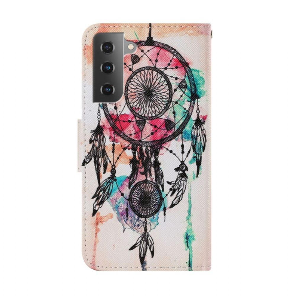 Lederhüllen Für Samsung Galaxy S22 Plus 5G Wasserfarbener Traumfänger