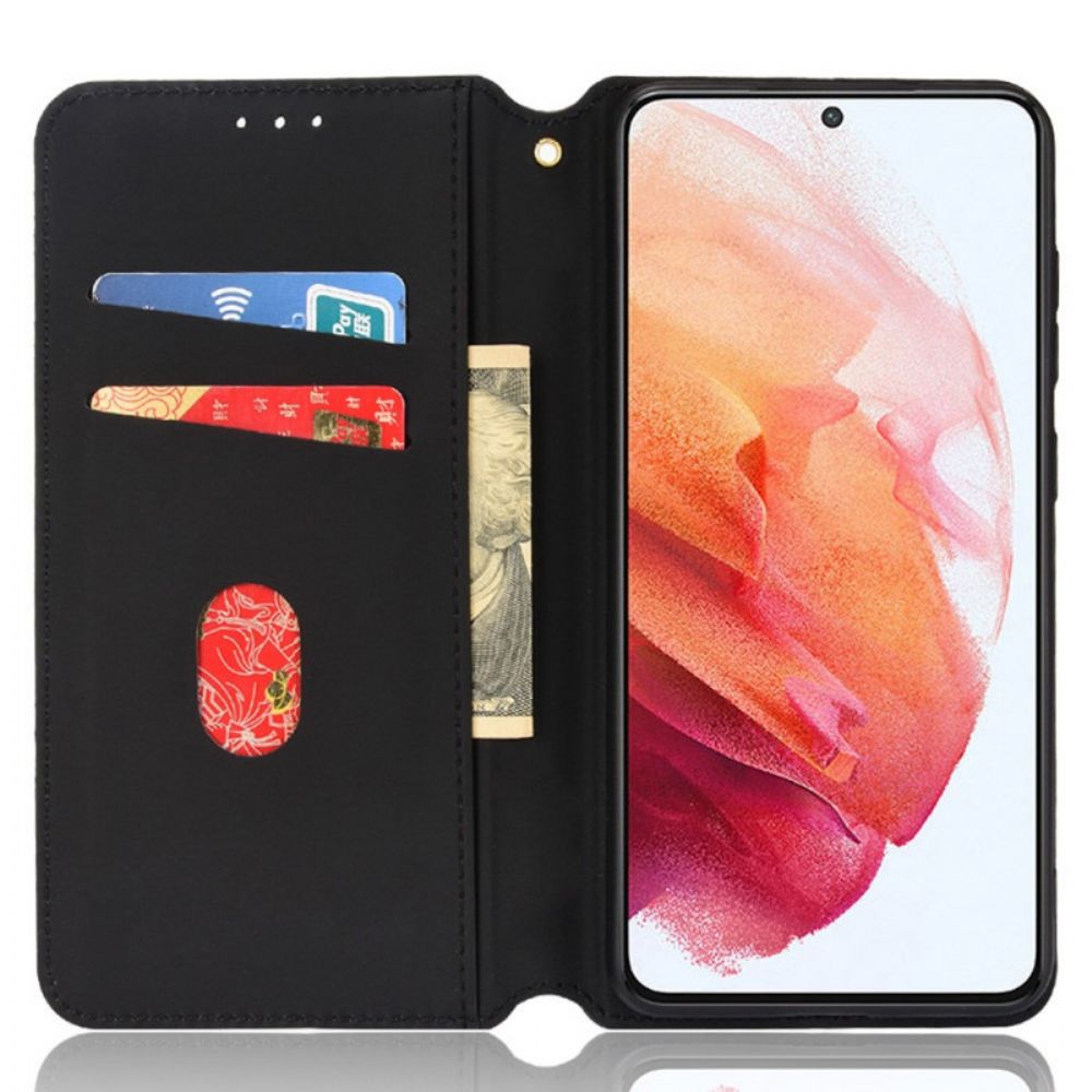 Schutzhülle Für Samsung Galaxy S22 Plus 5G Flip Case Diamant-leder-effekt