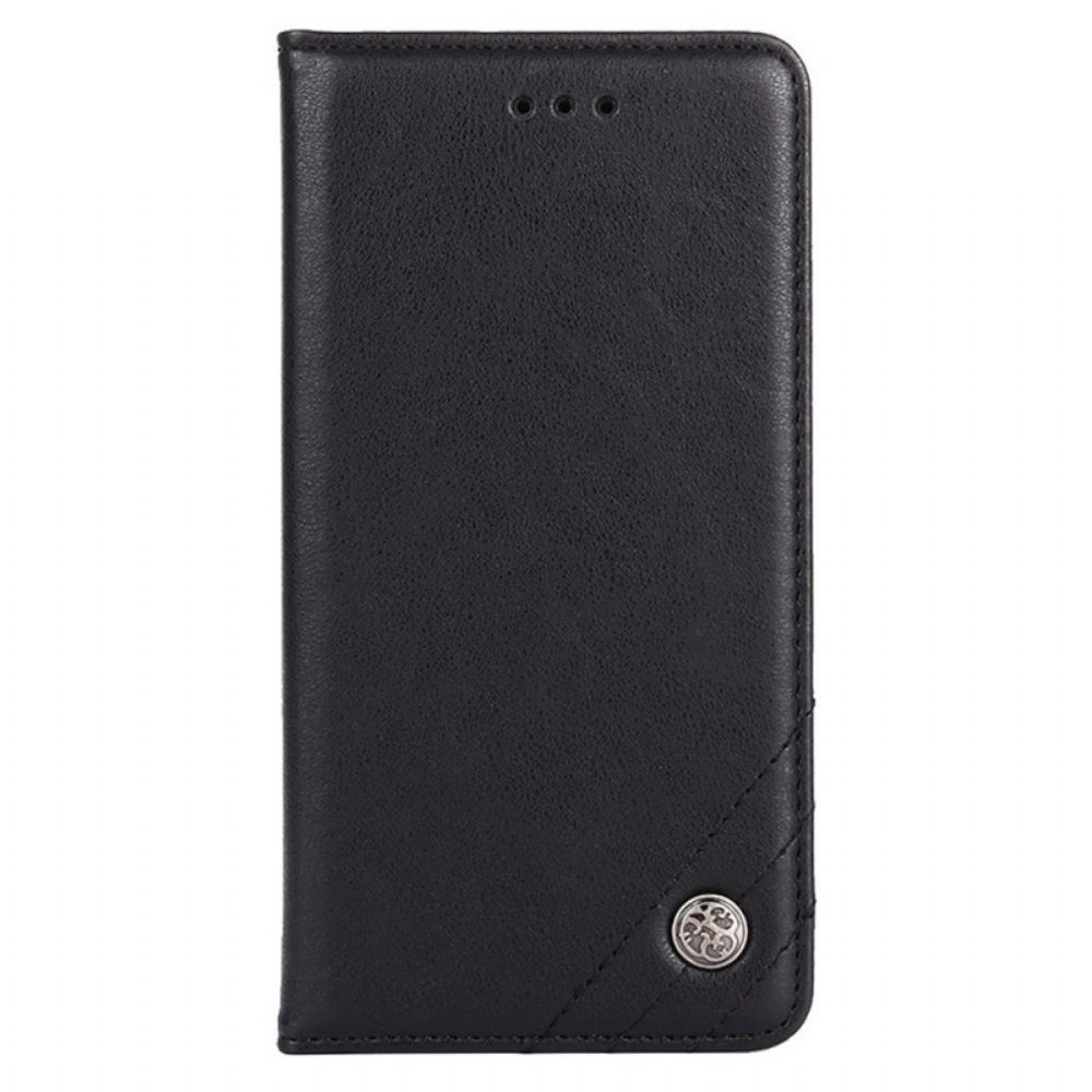 Schutzhülle Für Samsung Galaxy S22 Plus 5G Flip Case Lederoptik Mit Nieten