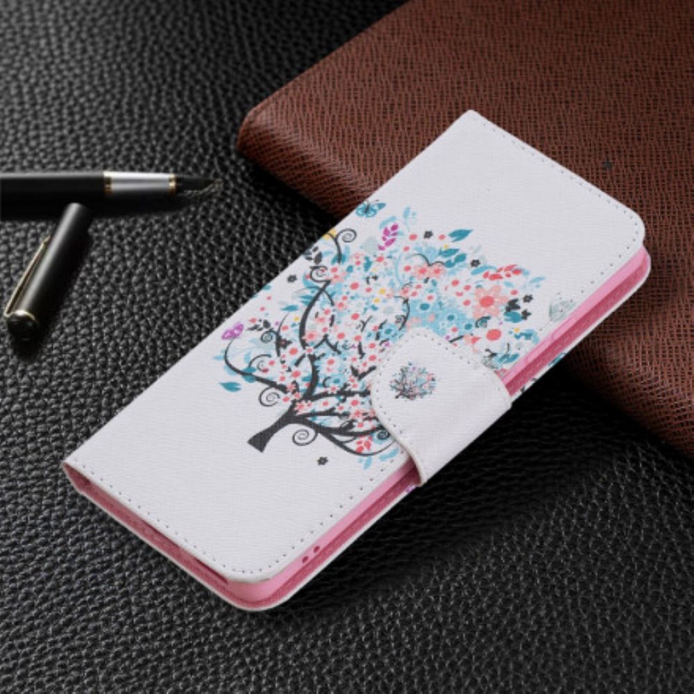 Flip Case Für Huawei P50 Pro Blumiger Baum