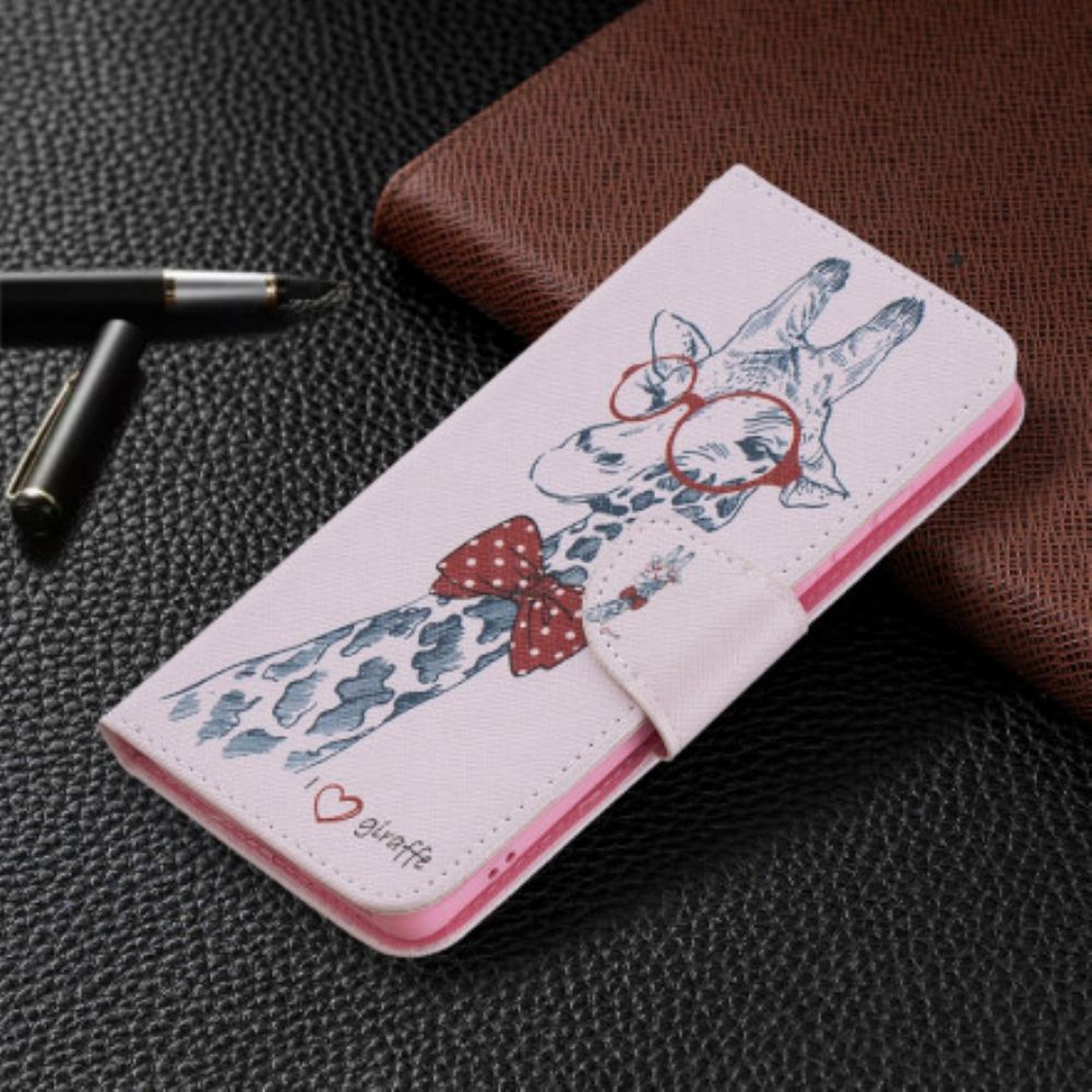 Flip Case Für Huawei P50 Pro Nerdige Giraffe