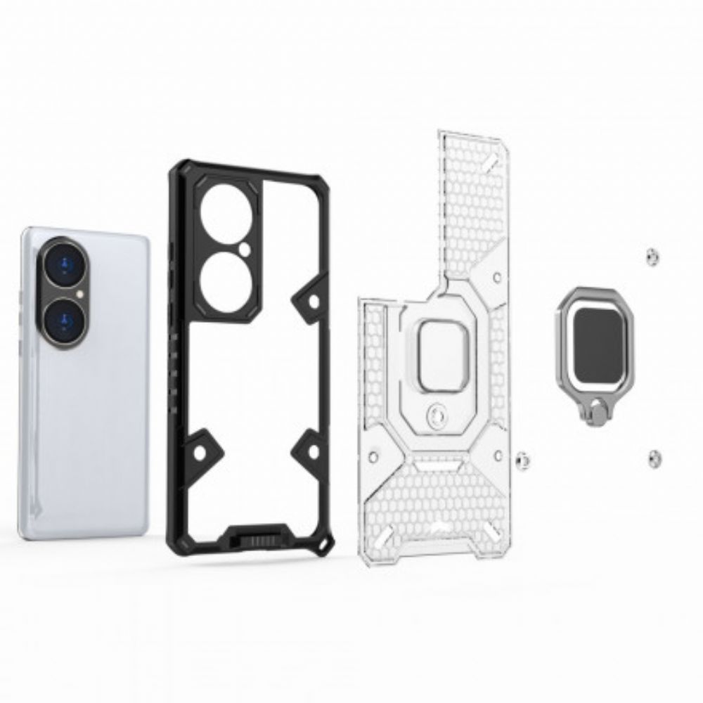 Hülle Für Huawei P50 Pro Beständiger Hybrid-wabenstil