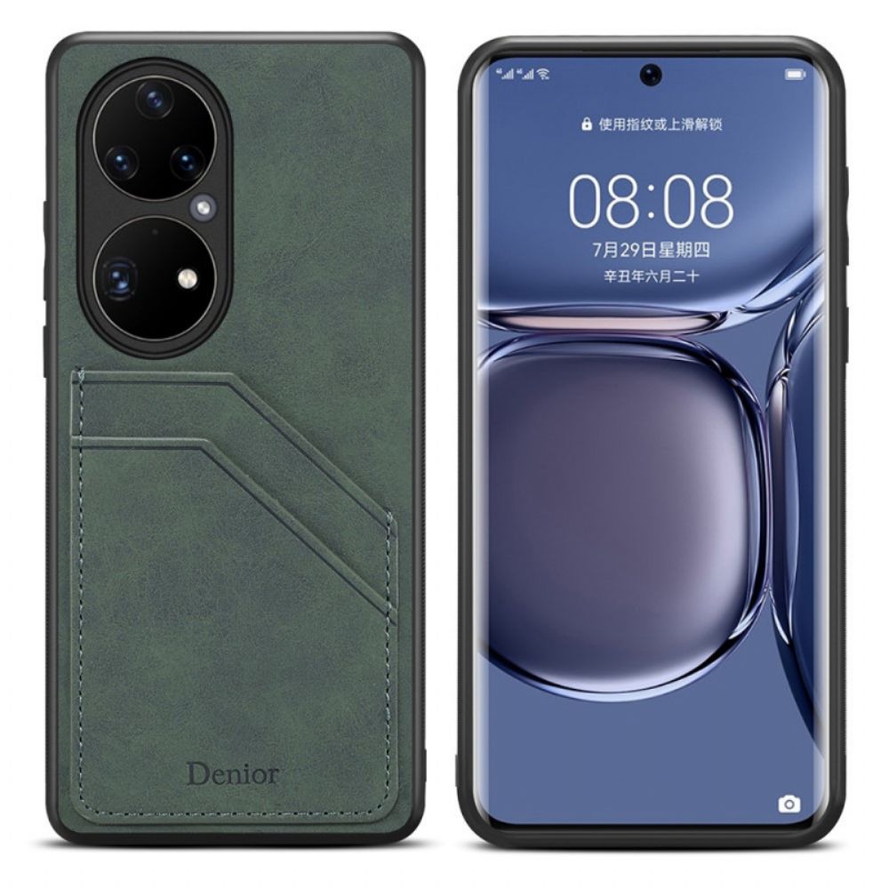 Hülle Für Huawei P50 Pro Denior Kartenhalter Mit Zwei Steckplätzen