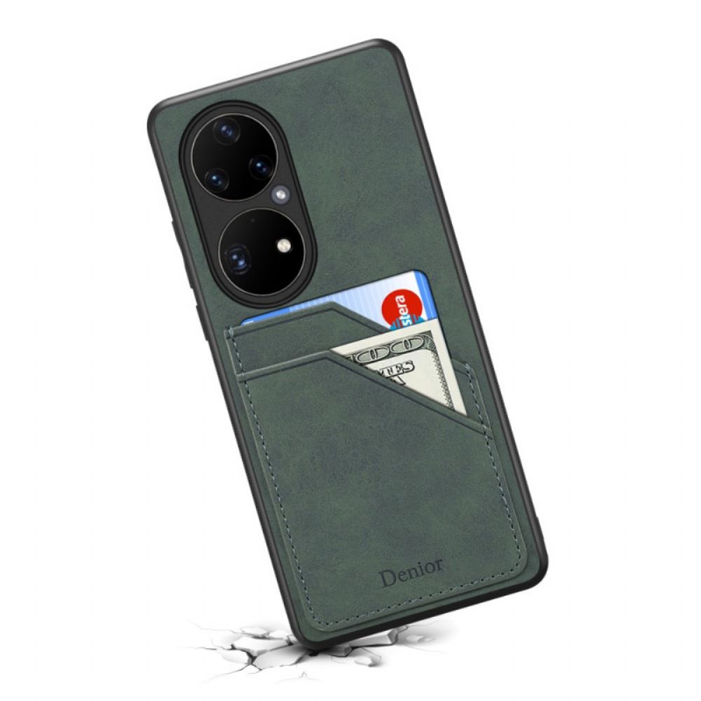 Hülle Für Huawei P50 Pro Denior Kartenhalter Mit Zwei Steckplätzen