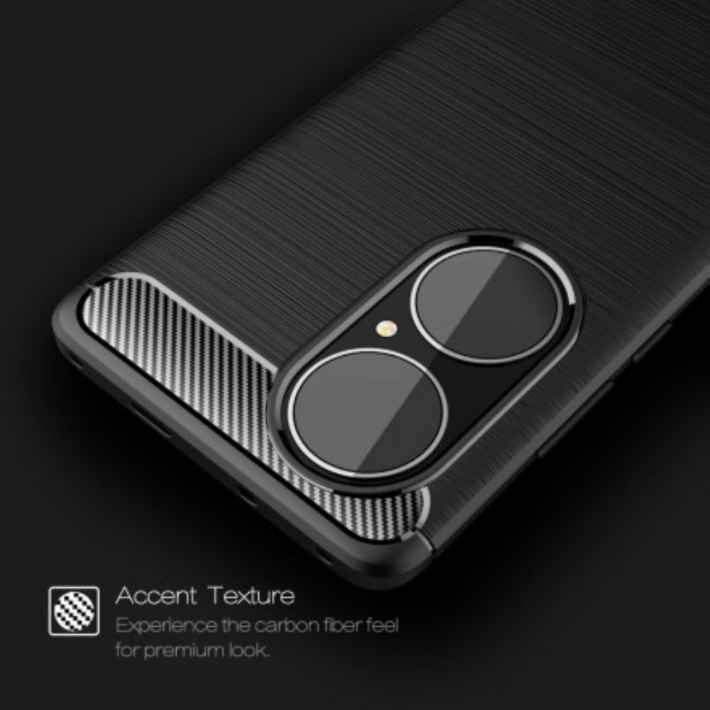 Hülle Für Huawei P50 Pro Gebürstete Kohlefaser