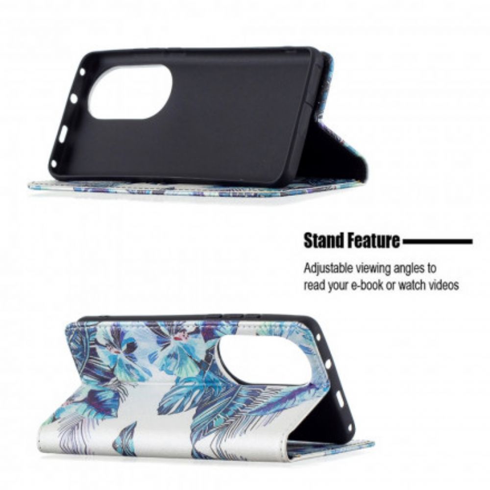 Schutzhülle Für Huawei P50 Pro Flip Case Blätter