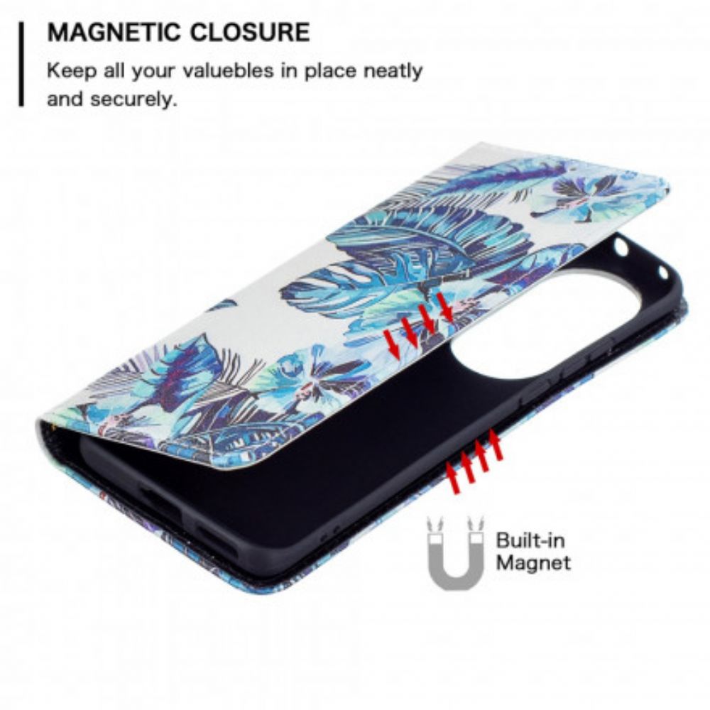 Schutzhülle Für Huawei P50 Pro Flip Case Blätter