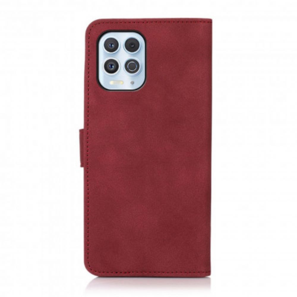 Flip Case Für Moto G100 Khazneh Strukturierter Ledereffekt