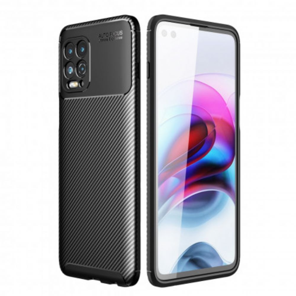 Hülle Für Moto G100 Kohlefaserstruktur Flexibel