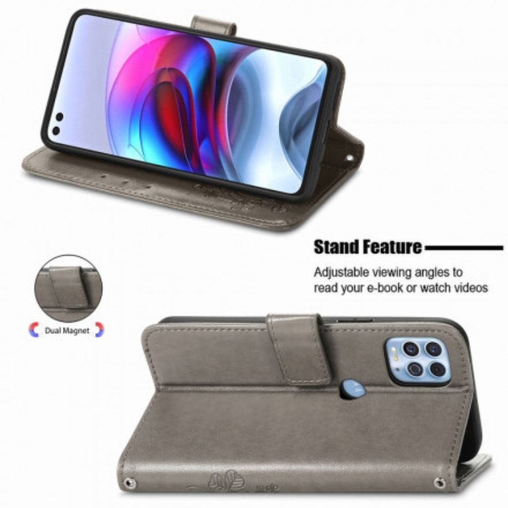 Lederhüllen Für Moto G100 Asiatische Blumen