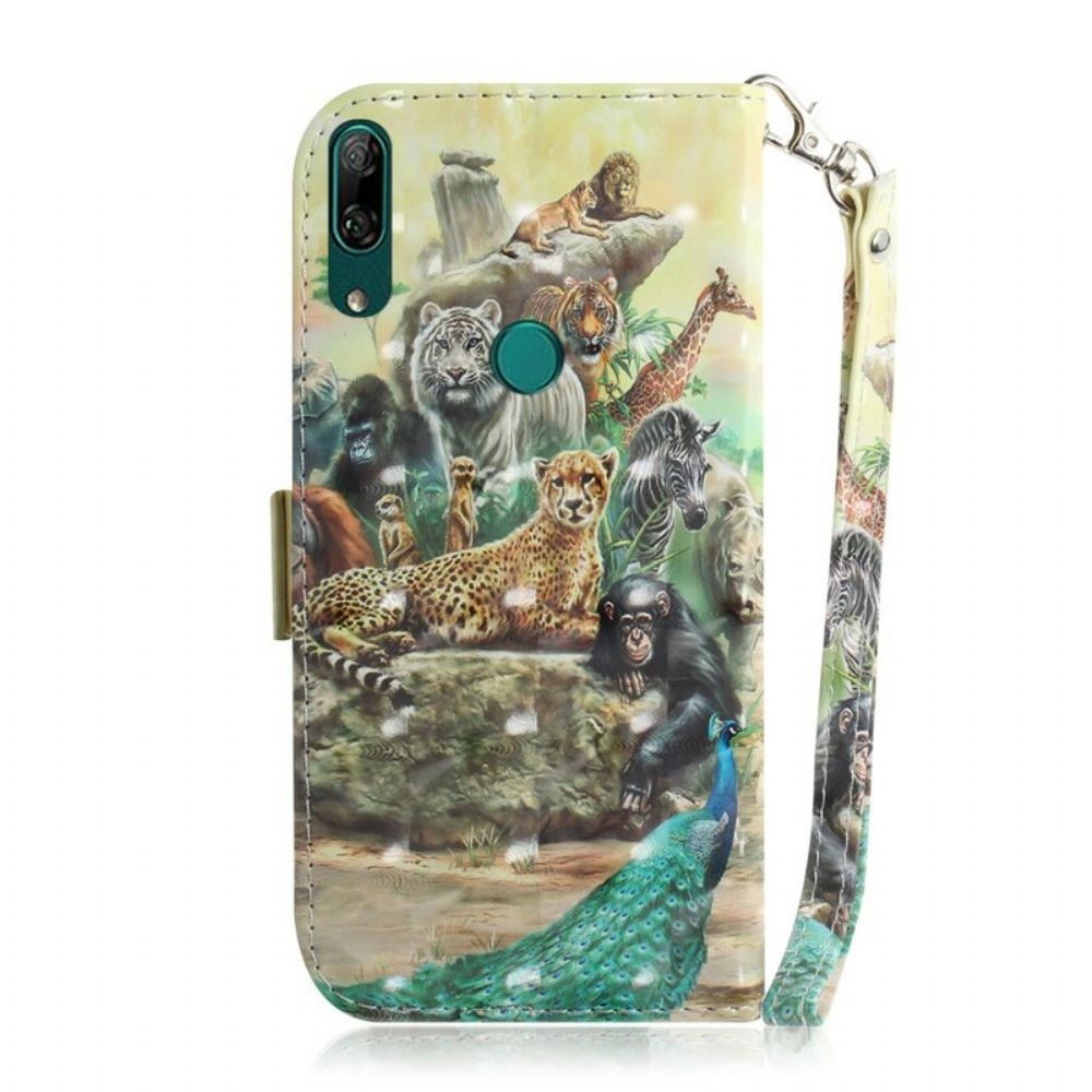 Flip Case Für Huawei P Smart Z / Honor 9X Mit Kordel Tanga-safaritiere