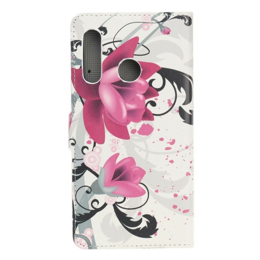 Flip Case Für Huawei P Smart Z / Honor 9X Tropische Blumen