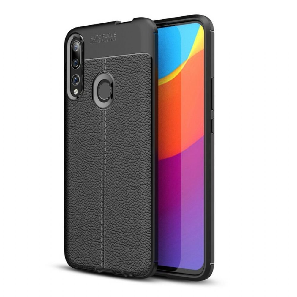 Handyhülle Für Huawei P Smart Z / Honor 9X Doppellinie Litschi-leder-effekt