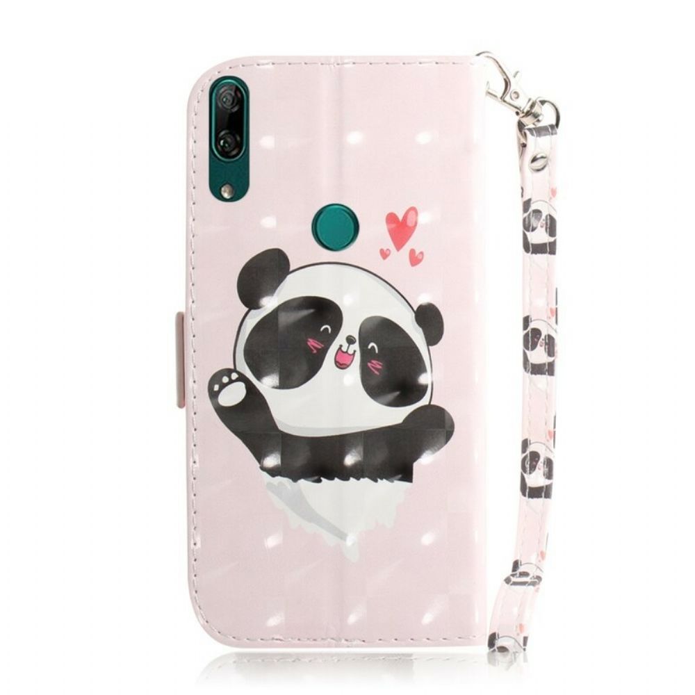 Lederhüllen Für Huawei P Smart Z / Honor 9X Mit Kordel Tanga-panda-liebe