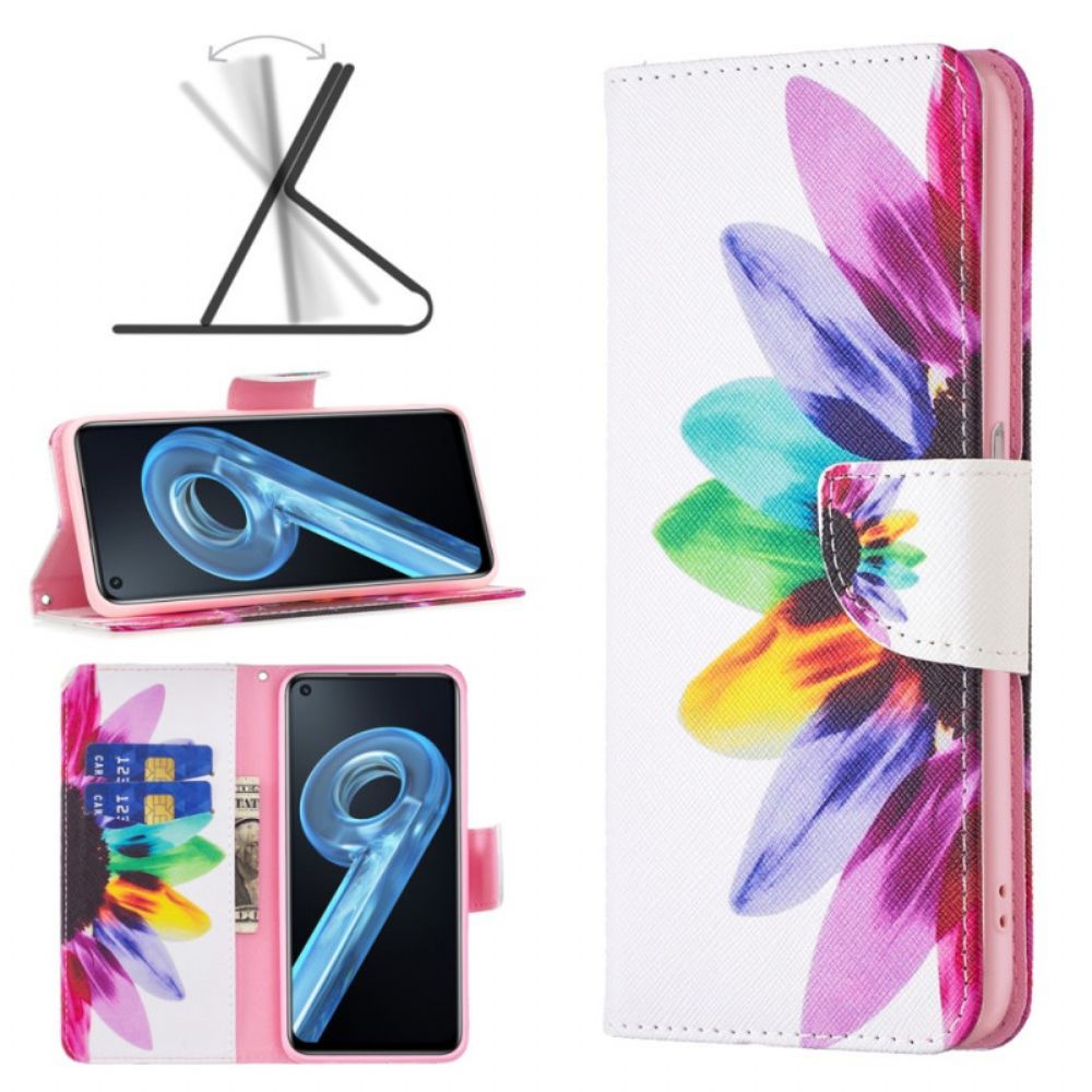 Flip Case Für Realme 9i Aquarell Blume