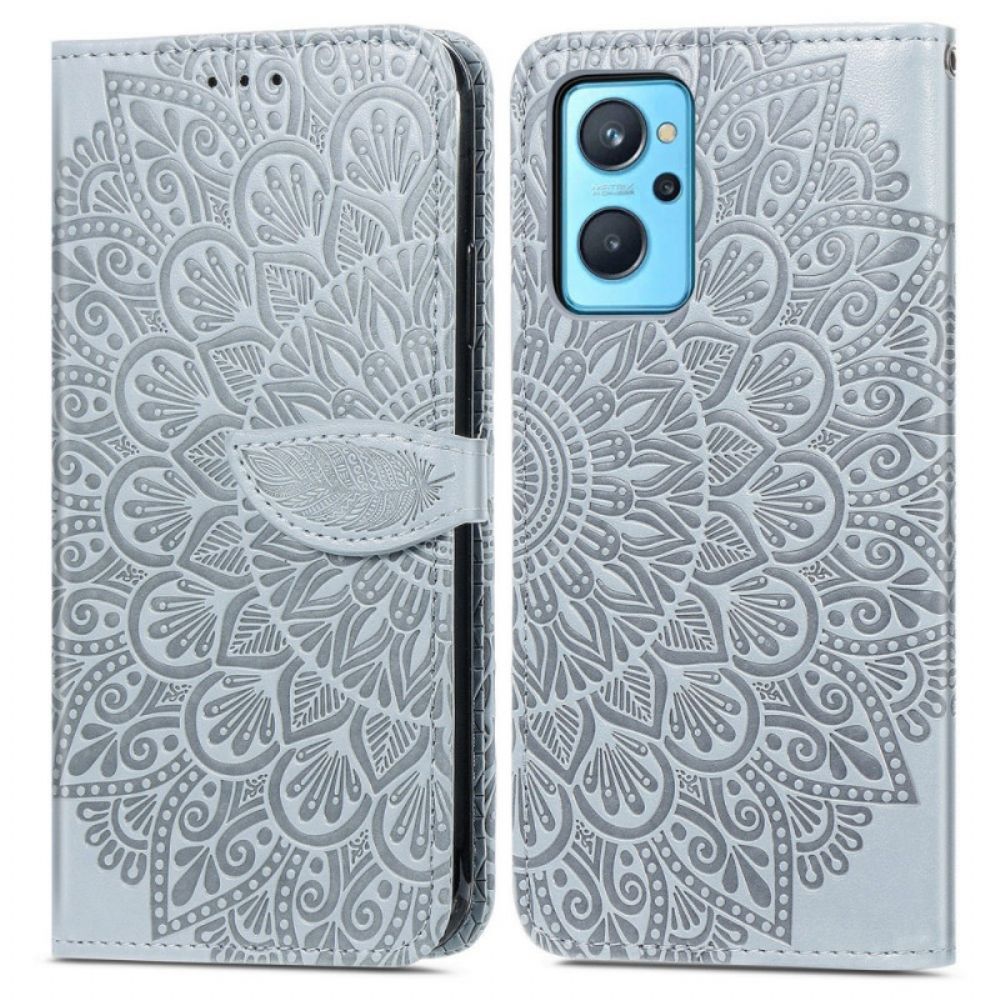 Flip Case Für Realme 9i Feder-mandala