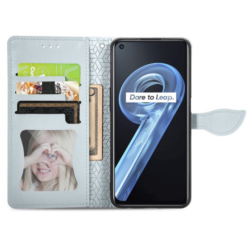 Flip Case Für Realme 9i Feder-mandala