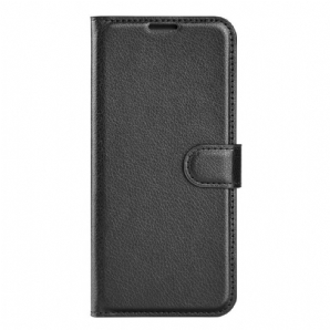 Flip Case Für Realme 9i Klassischer Magnetverschluss Aus Kunstleder