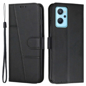 Flip Case Für Realme 9i Schrägnahtdesign