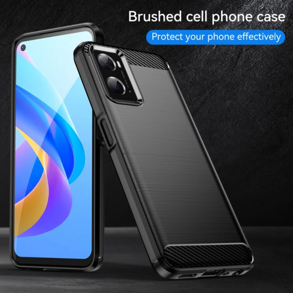 Hülle Für Realme 9i Gebürstete Kohlefaser