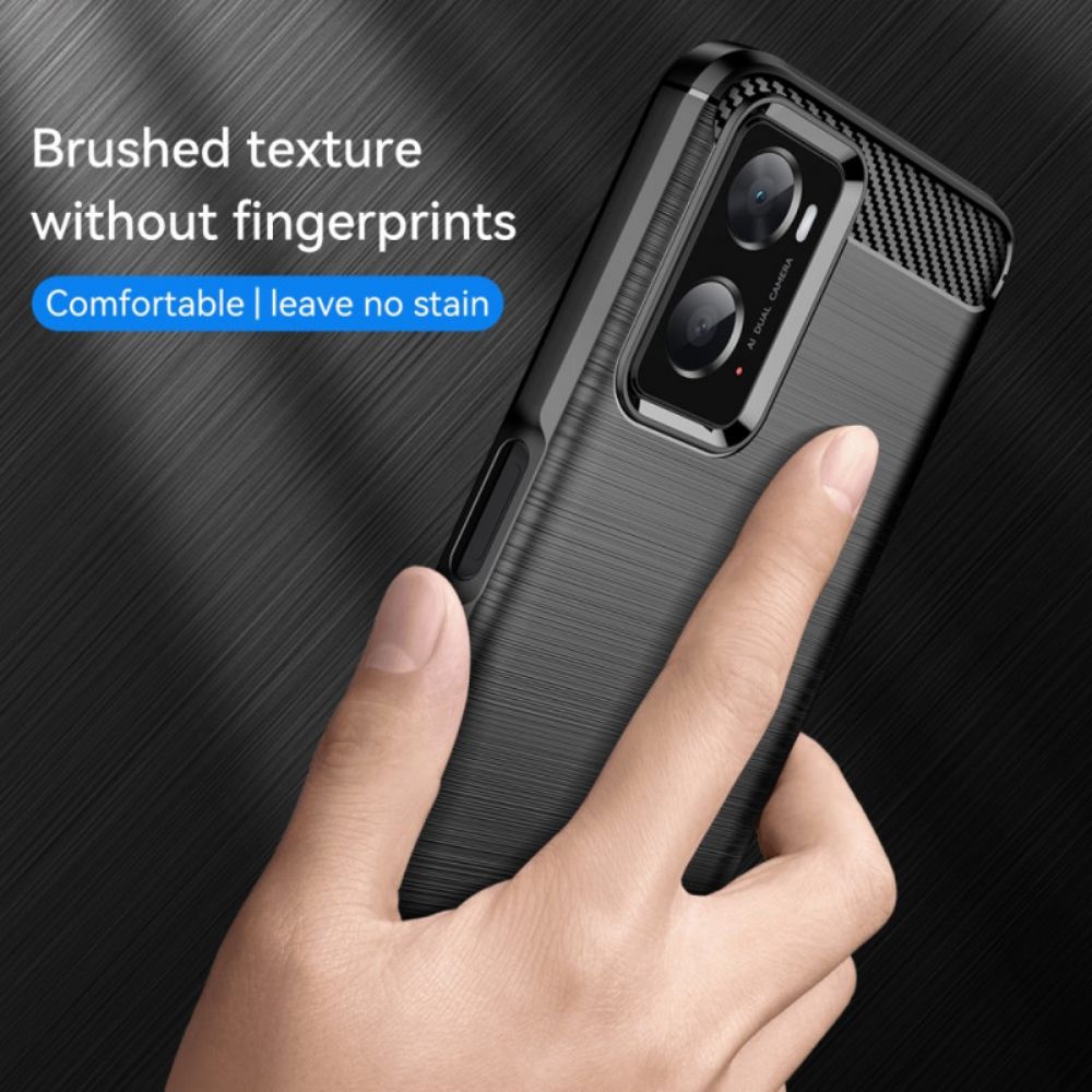 Hülle Für Realme 9i Gebürstete Kohlefaser