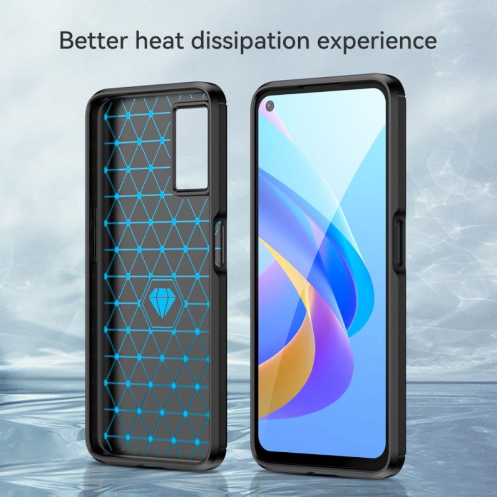 Hülle Für Realme 9i Gebürstete Kohlefaser