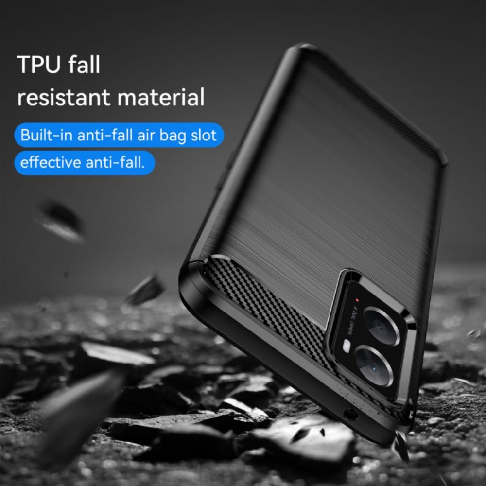 Hülle Für Realme 9i Gebürstete Kohlefaser