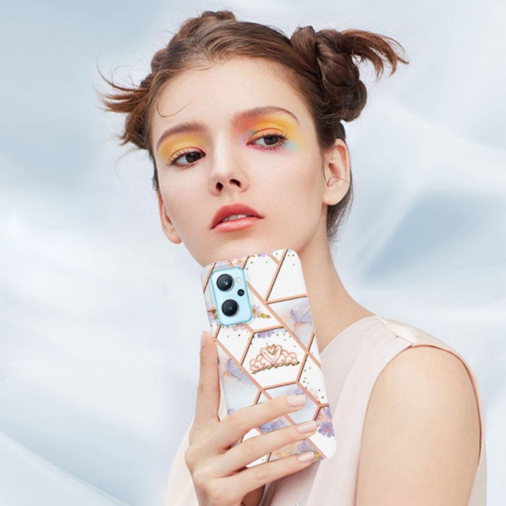 Hülle Für Realme 9i Marmorierte Krone