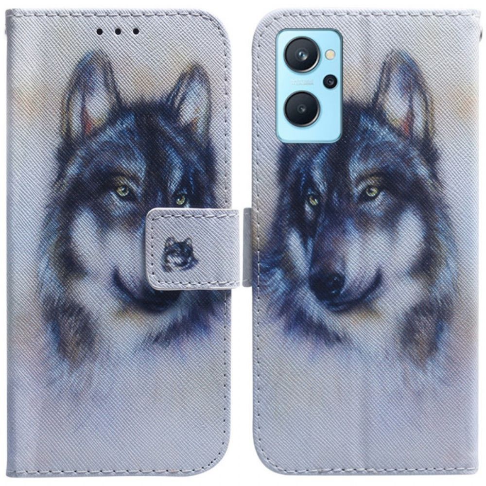 Lederhüllen Für Realme 9i Hundemalerei