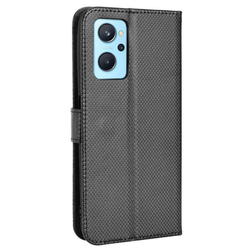 Lederhüllen Für Realme 9i Mit Kordel Texturiertes Kunstleder Mit Riemen