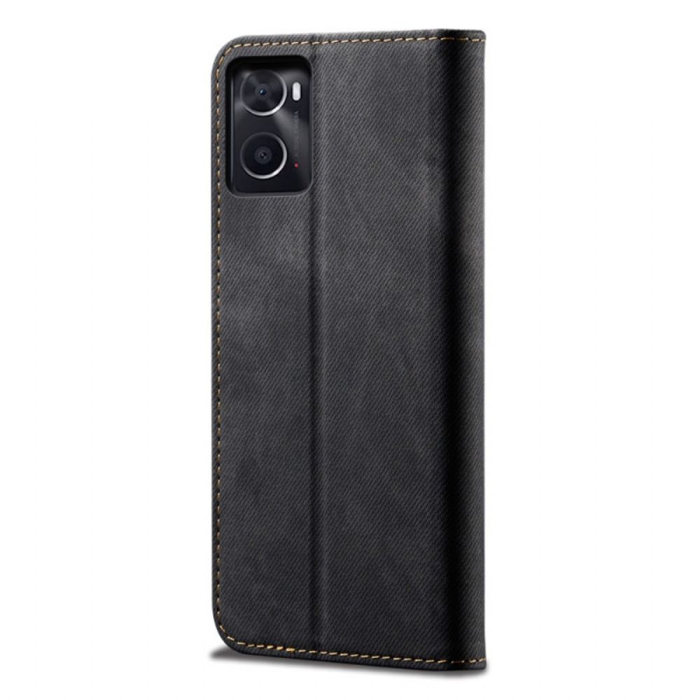Schutzhülle Für Realme 9i Flip Case Jeansstoff