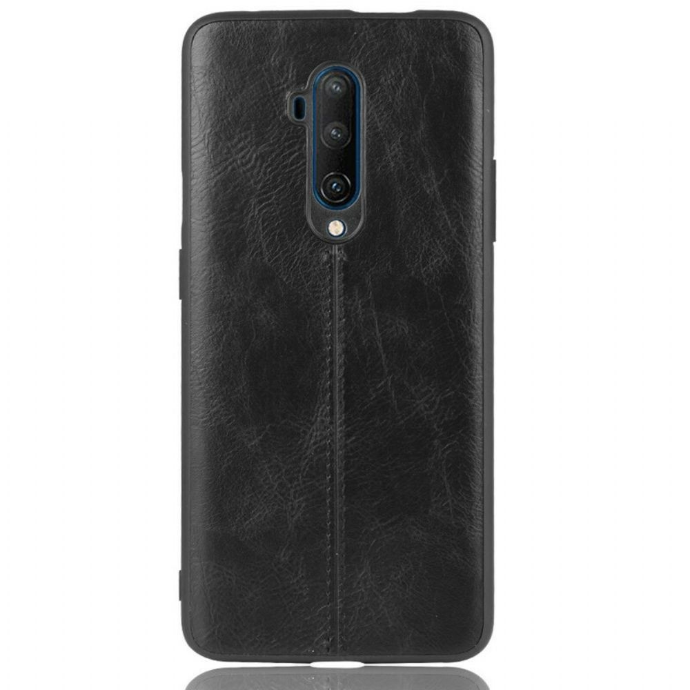 Hülle Für OnePlus 7T Pro Nähte Lederoptik