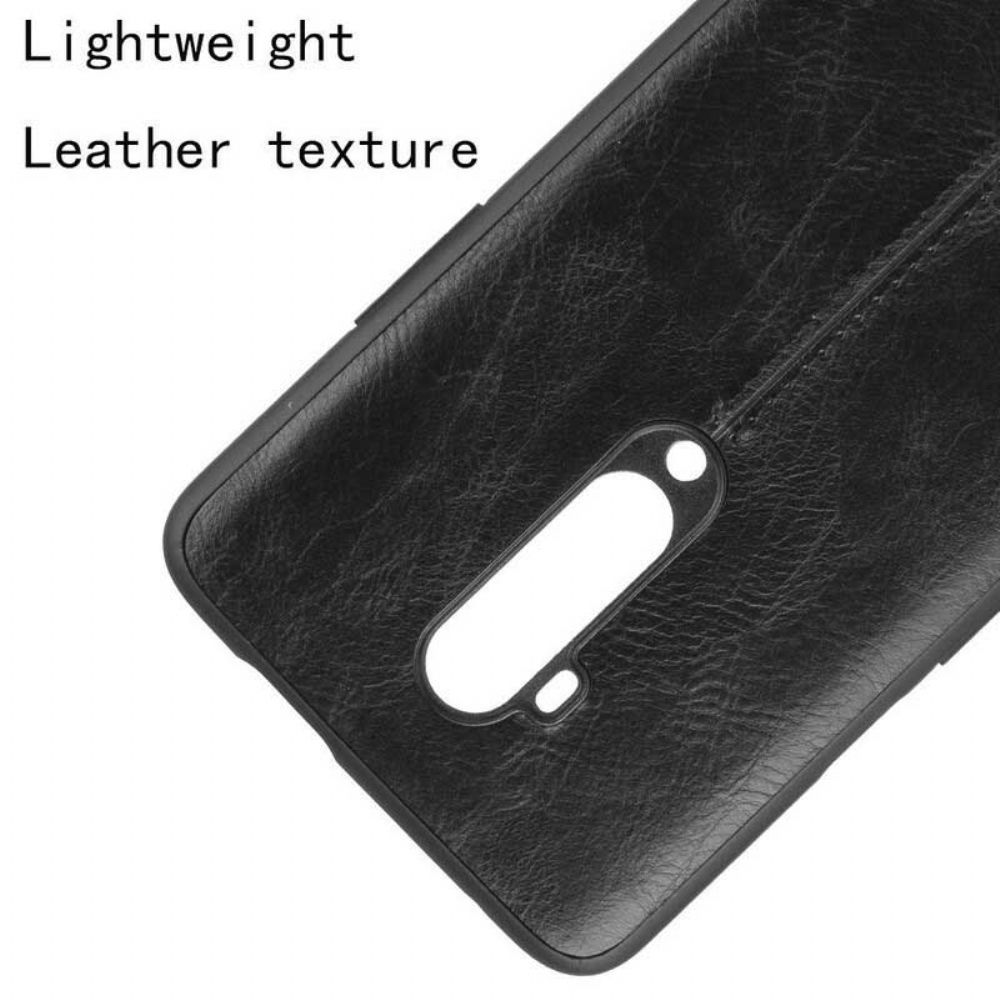 Hülle Für OnePlus 7T Pro Nähte Lederoptik