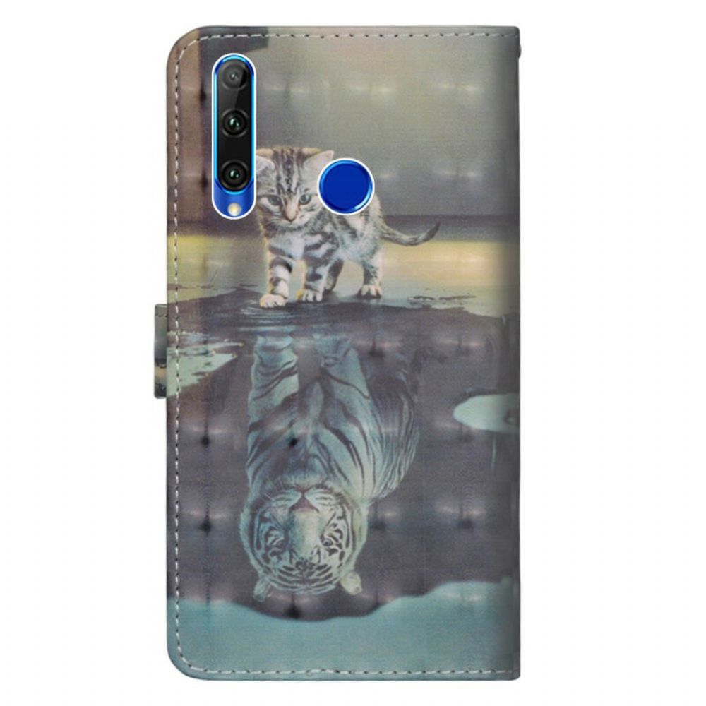 Lederhüllen Für Honor 20 Lite / 20e Ernst Der Tiger
