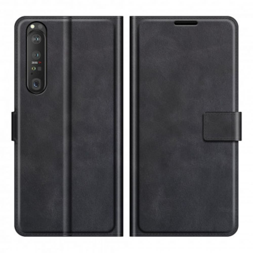 Lederhüllen Für Sony Xperia 1 III Extrem Schmaler Ledereffekt