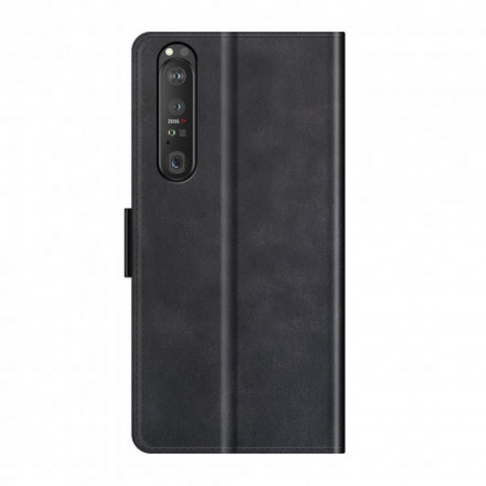 Lederhüllen Für Sony Xperia 1 III Flip Case Klassische Doppelklappe