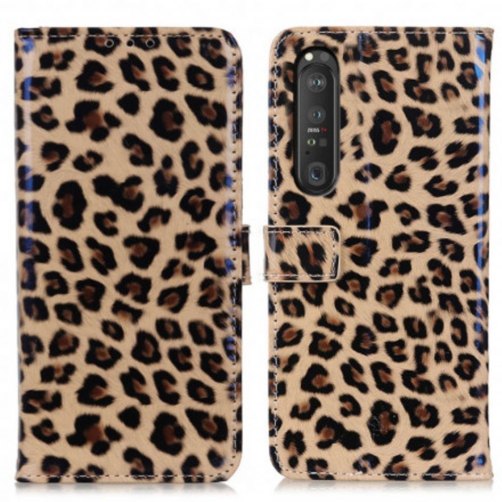 Lederhüllen Für Sony Xperia 1 III Leopard