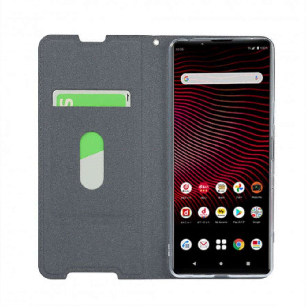 Schutzhülle Für Sony Xperia 1 III Mit Kordel Flip Case Klassenriemen Aus Kunstleder