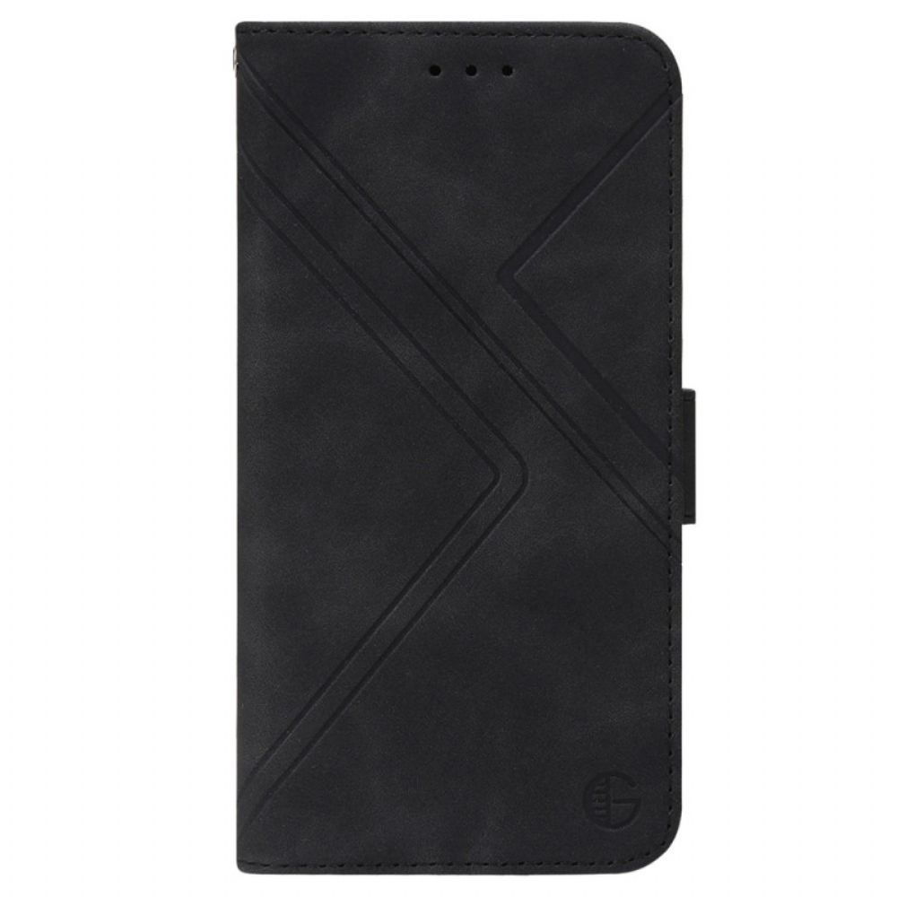 Flip Case Für Poco X4 Pro 5G Diskretes Rfid-muster