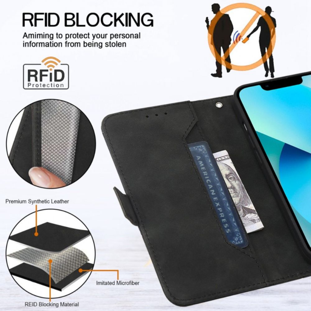 Flip Case Für Poco X4 Pro 5G Diskretes Rfid-muster