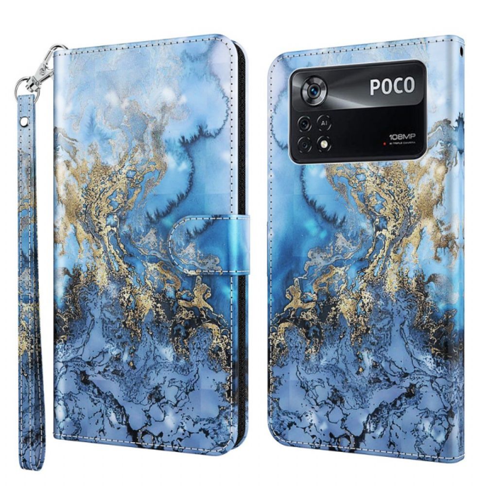 Flip Case Für Poco X4 Pro 5G Mit Kordel String Art.-nr