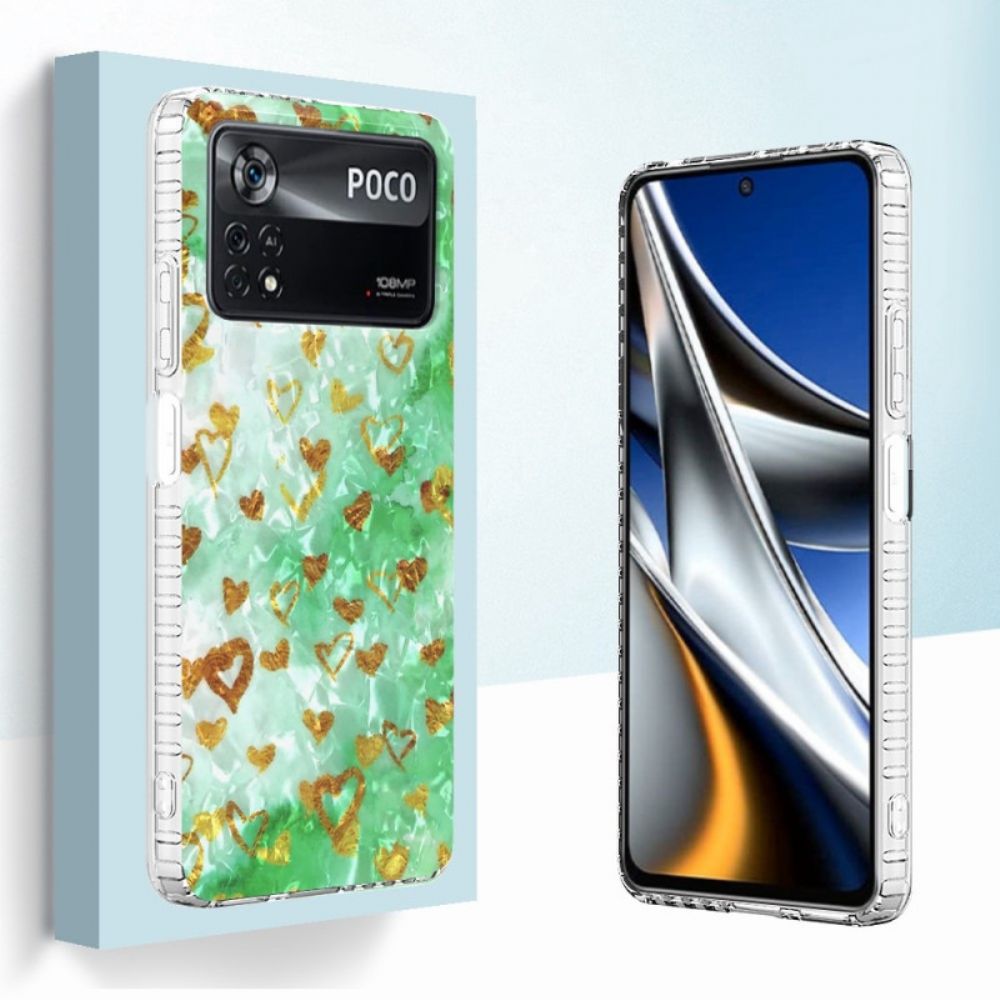 Handyhülle Für Poco X4 Pro 5G Stylische Herzen