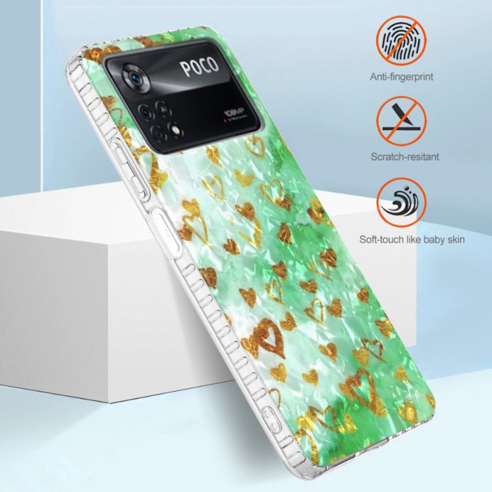 Handyhülle Für Poco X4 Pro 5G Stylische Herzen